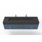 Castello Usa Nile 72" Wall Mounted Blue Vanity With Black Top And Gold Handles CB-MC-72BLU-GLD-2053-BL - alternate 7